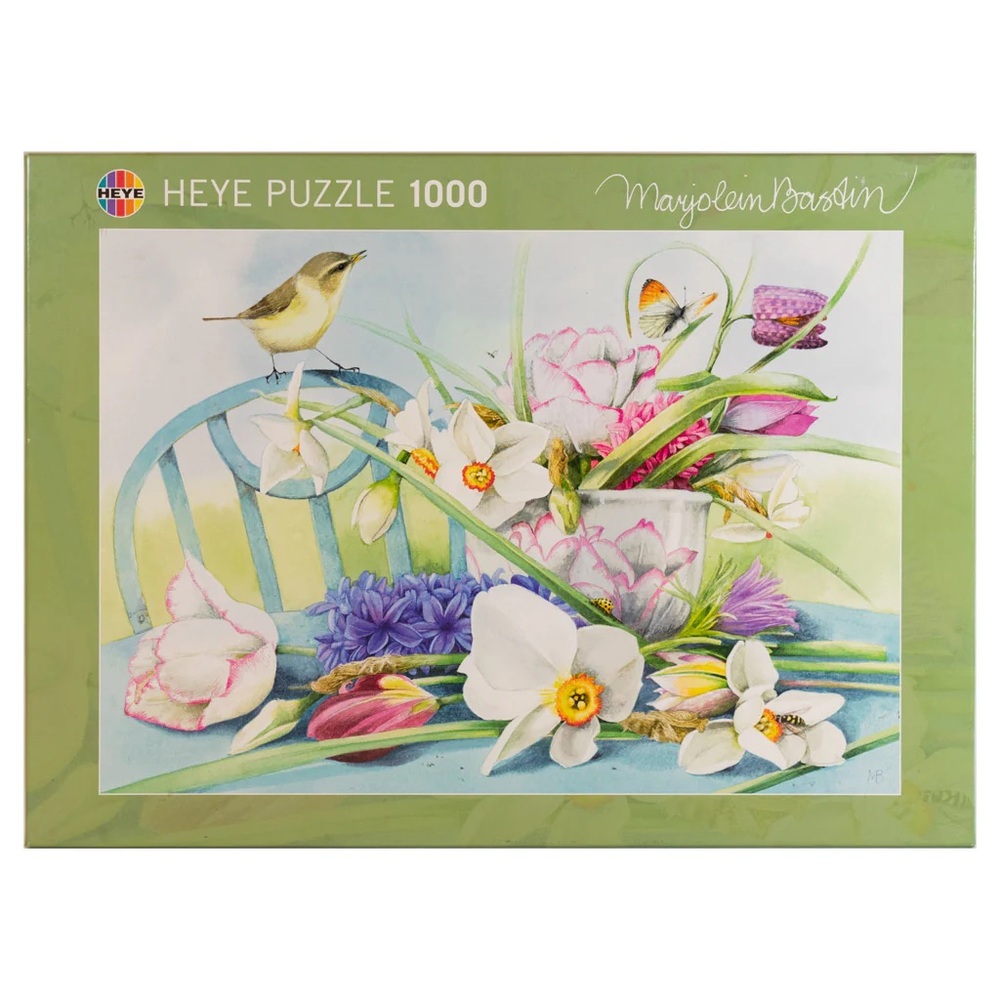 Heye “Spring” (Marjolein Bastin) Puzzle 1000 Piece - Floral and Bird Design. New